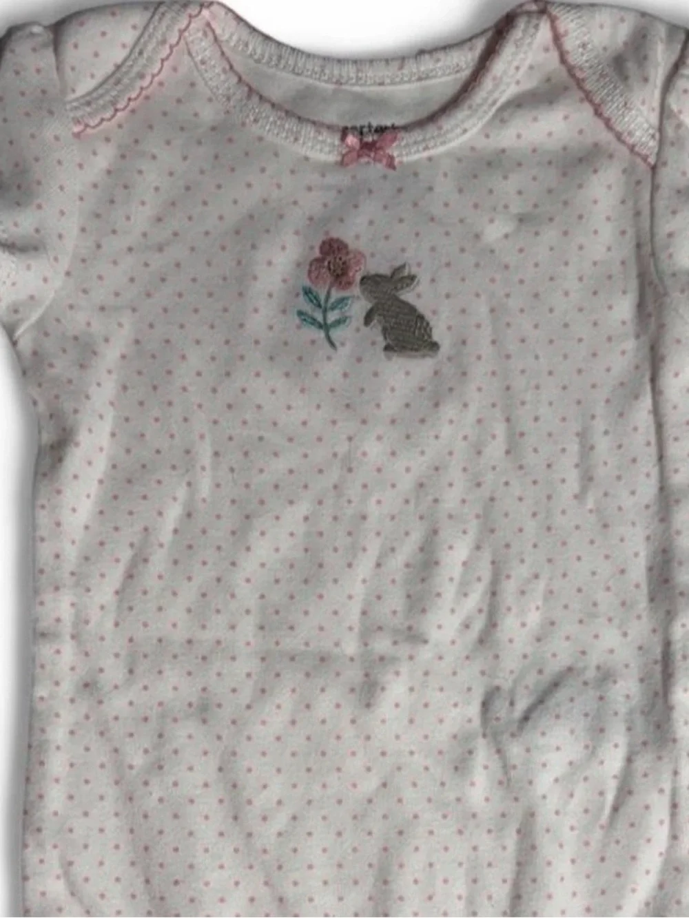 (825-7) Carter’s Baby Girl Short Sleeve Onesies Lot 6-Pack - NWOT Size 6 Months